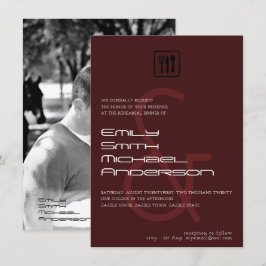 Janto de ensaio AMPERSAND Burgundy Convite FOTO