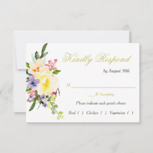 Janto de Ensaio de Casamento Floral de outono RSVP