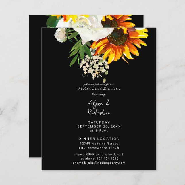 Janto de ensaio de flores de girassol - B (Frente/Verso)