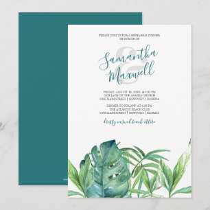 Janto de Ensaio de Folhas Tropicais de Aquarela