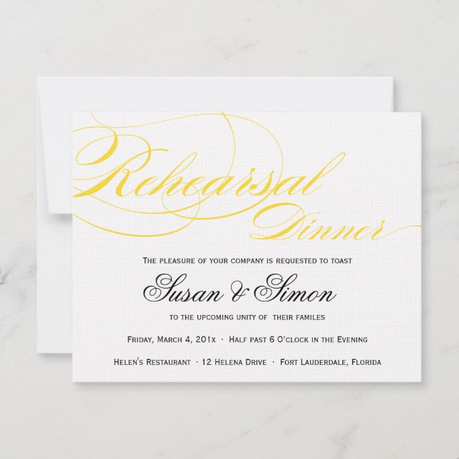 Janto de Ensaio de Script Elegante - Convite Amare (Frente)