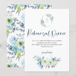 Janto de Ensaio Floral Verde Amarelo-Claro Azul