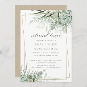 Janto de Ensaio Succulent Dusky Leafy Fern Convite