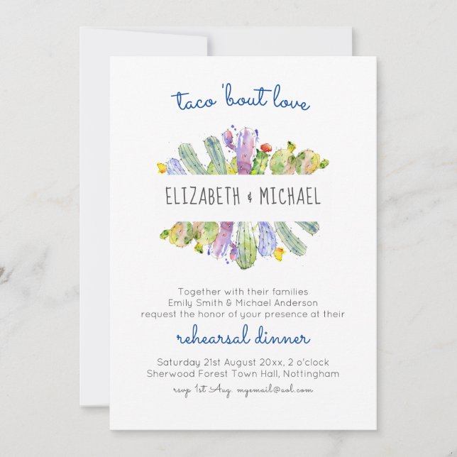Janto de ensaio Taco Bout Love Cactos Fiesta (Frente)