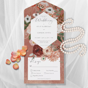 Janto Floral Boho Rust Burgundy Fall