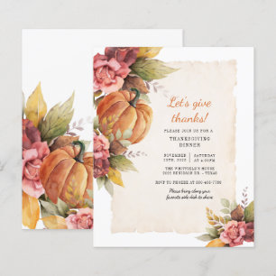 Janto Floral de Ação de Graças de Pumpkin Orçament
