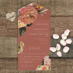Janto Floral de Peach Mimosa Moderno