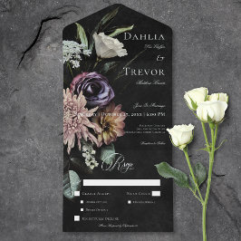 Janto Floral Misterioso Muted Gothic Escuro