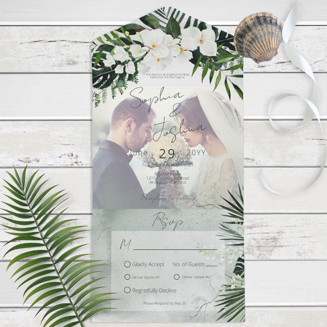 Janto Fotográfico Moderno Boho Tropical Greenery (Criador carregado)