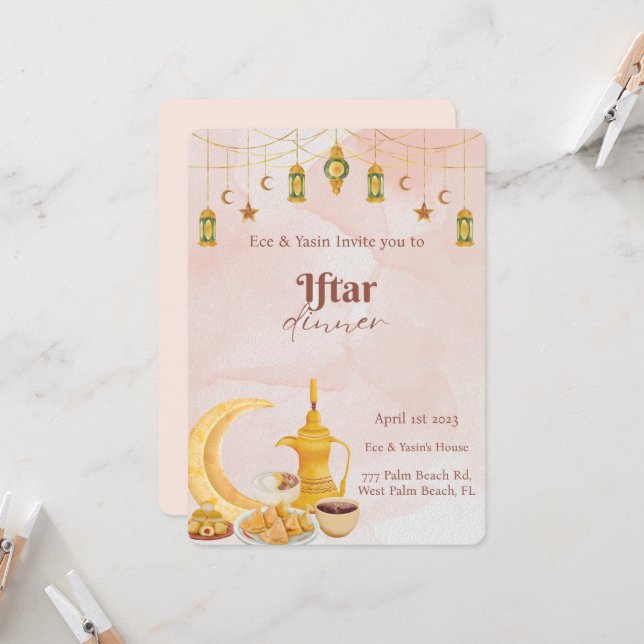 Janto Iftar Convite para Janto Ramadan (Frente/Verso In Situ)