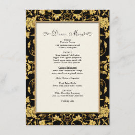 Janto Menu Floral Damasco Glitter Casamento Formal
