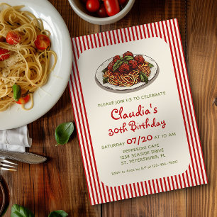 Janto Pasta Convite de Aniversário Italiano