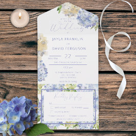 Janto Periwinkle & White Hydrangeas Moderno