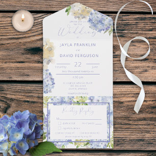 Janto Periwinkle & White Hydrangeas Moderno