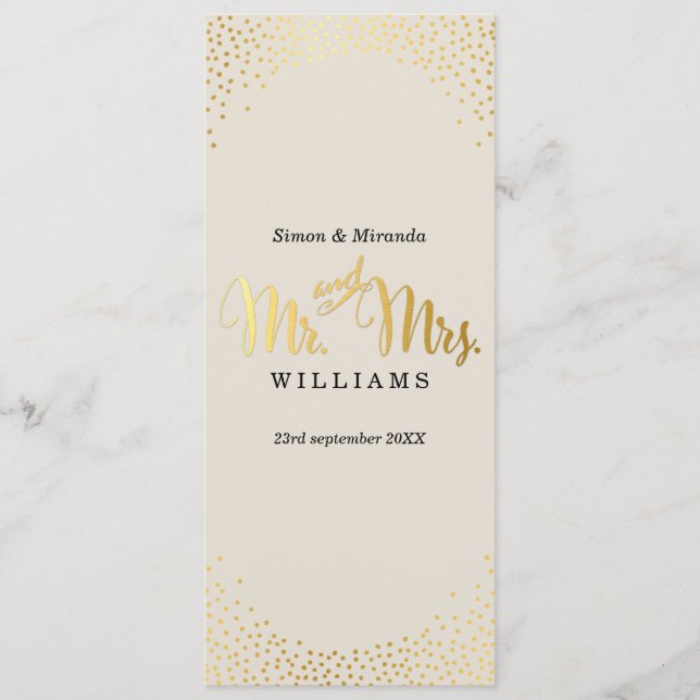 JANTO RECEPÇÃO MENU minigold confetti ivory (Frente)