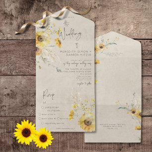 Janto Russo Amarelo e Marrom de Verão Sunflower