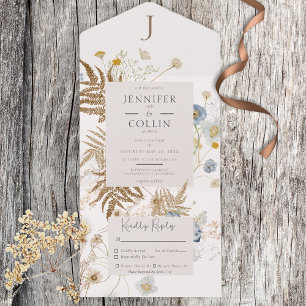 Janto Russo de Flores Selvagens Monograma Creme