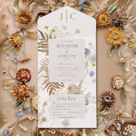 Janto Russo de Flores Selvagens Monograma Creme