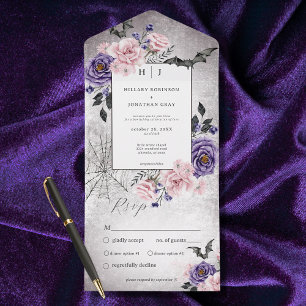 Janto Russo de Halloween Rosa e Roxo Gótico