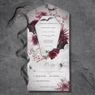 Janto Rustic Black & Burgundy Halloween