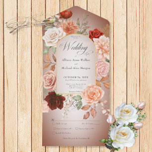 Janto Rustic Boho Rust & Peach Floral Arch Rust
