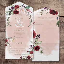 Janto Rustic Burgundy & Blush Pink Roses