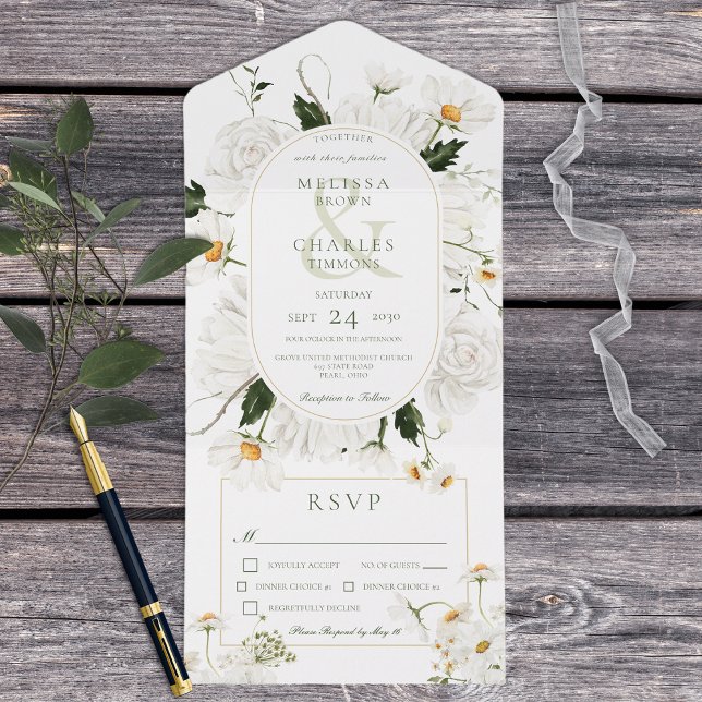 Janto Rustic Daisies & White Flowers (Criador carregado)