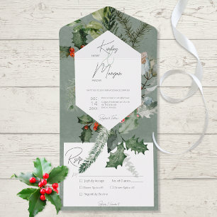 Janto Rustic Holiday Greenery & Red Berries