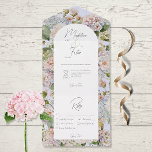 Janto Rustic Pastel Hydrangeas Periwinkle Arch