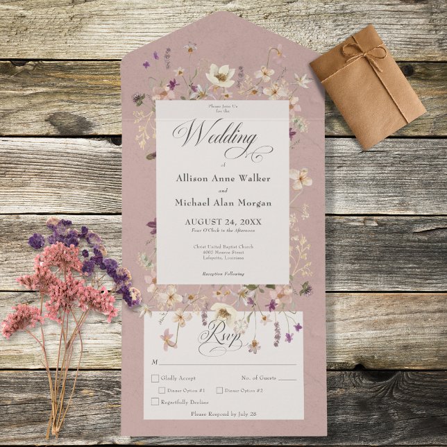 Janto Rustic Pink Wildflower Frame (Criador carregado)