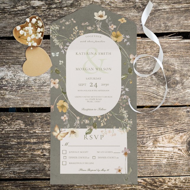 Janto Rustic Sage Green Wildflower (Criador carregado)