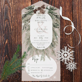 Janto Rustic Tan Pine Winter Sparkle