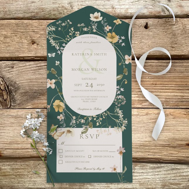Janto Rustic Wildflower Frame Emerald Green (Criador carregado)