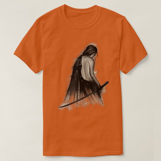 Japan Samurai Samurai Sword T-Shirt (Frente do Design)