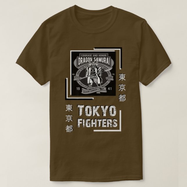 Japan Tokyo Fighter Style Samurai Warrior Top  (2) (Frente do Design)