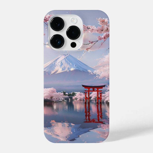 Japanese Cherry Blossom & Mount Fuji iPhone Case – (Verso)