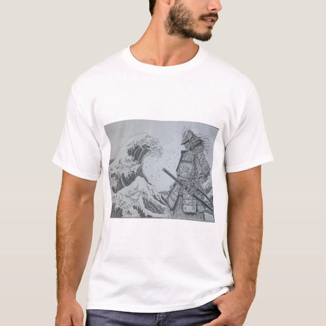 Japanese　Samurai&ukiyoe Men's T-shirt (Frente)