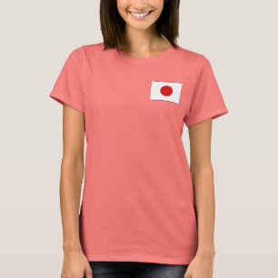 Japão Sinalizador e map dk T-Shirt
