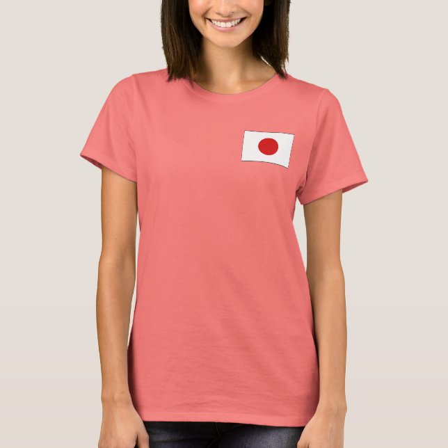 Japão Sinalizador e map dk T-Shirt (Frente)