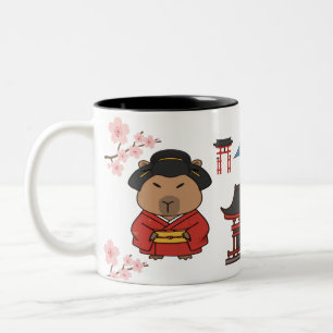 Japonês Capybara Mug Xícara de café estético