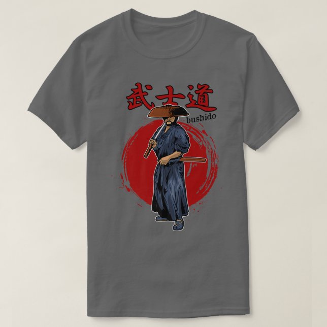 Japonês - Samurai Bushido Premium T-Shirt Copy Co (Frente do Design)