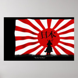 JAPONÊS Samurai Warrior Flag Art Poster