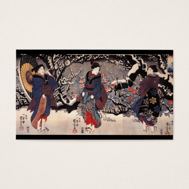 Japonesas na neve c. anos 1800 (Frente)