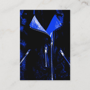 Jaqueta de couro cartão de visita preto