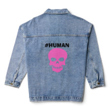 Jaqueta de ganga de manga longa para mulher #HUMAN