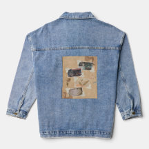 Jaqueta de jeans com impressão nas costas personal