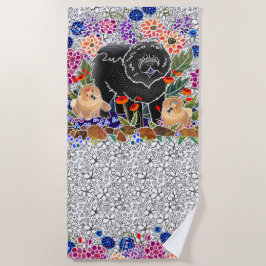 JARDEN PARTITY: toalha de praia de coroa, fundo br