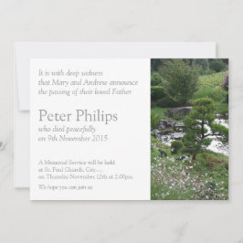 Jardim 3 com Anúncio do Funeral Memorial da Cats