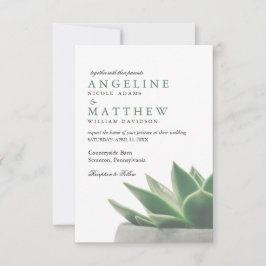 Jardim Botânico Suculento| Convite Para Casamento