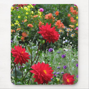 Jardim colorido Mousepad da dália